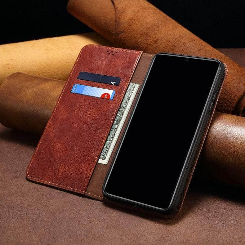 Casebuddy Luxury Galaxy A24 Vegan Leather Magnet Book
