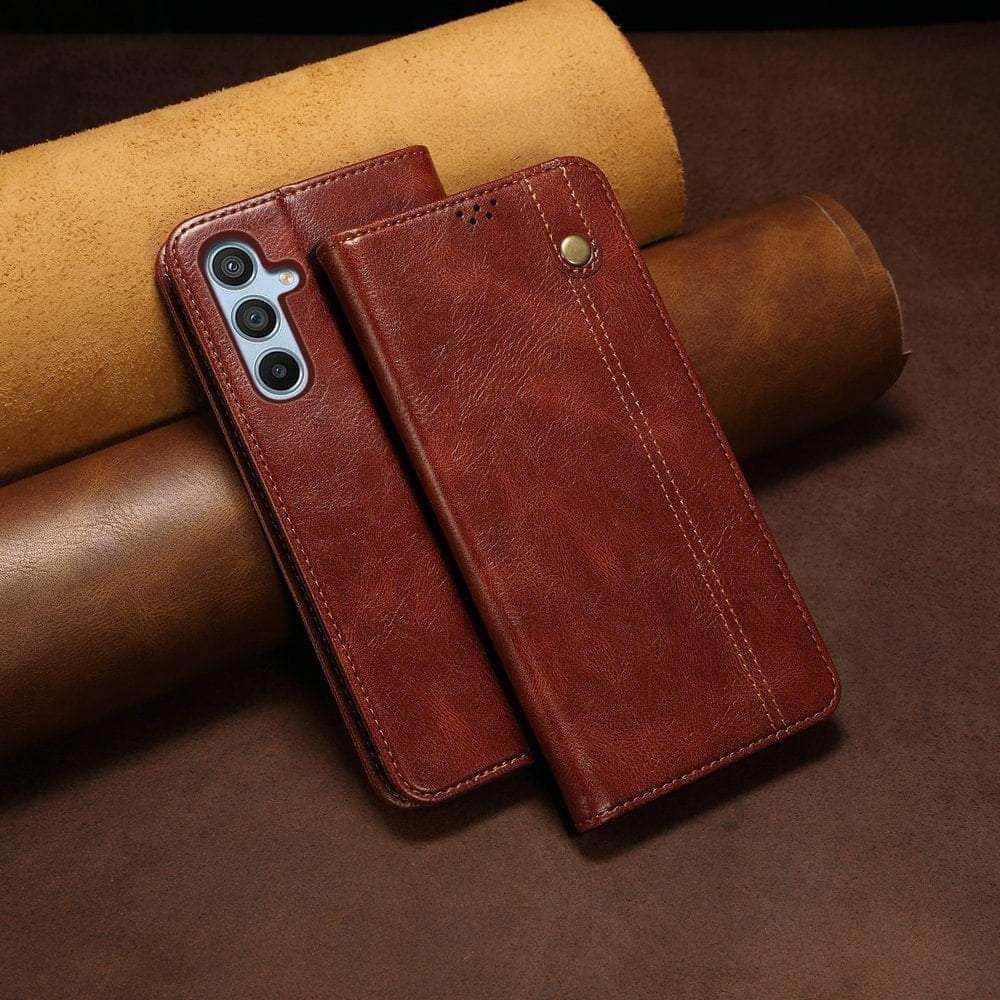 Casebuddy Luxury Galaxy A24 Vegan Leather Magnet Book