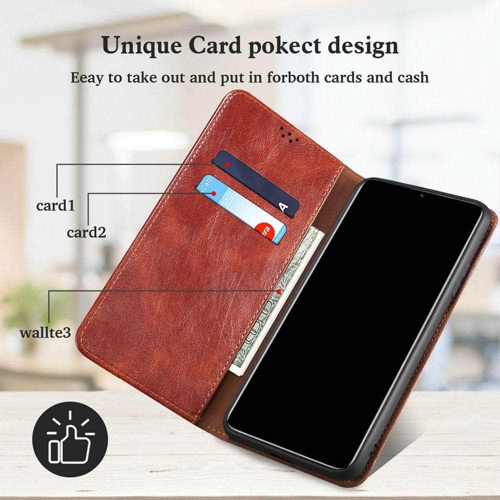 Casebuddy Luxury Galaxy A24 Vegan Leather Magnet Book
