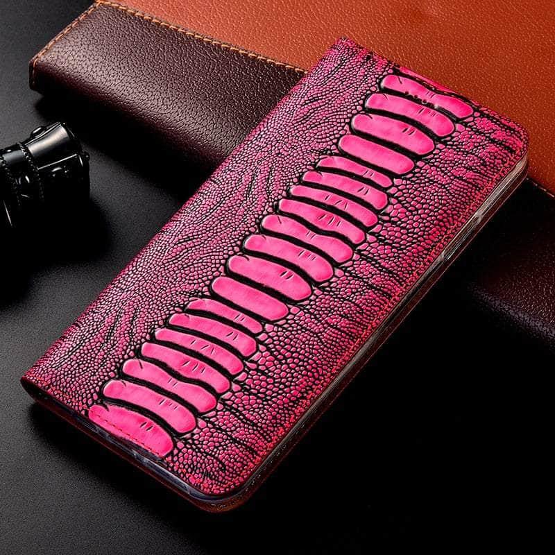 Casebuddy Rose / For A34 Luxury Galaxy A34 Genuine Leather Flip Case