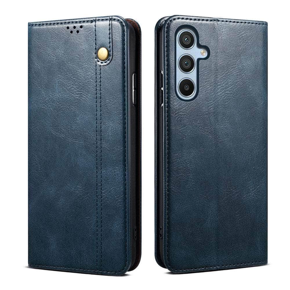 Casebuddy Luxury Galaxy A34 Vegan Leather Magnet Book