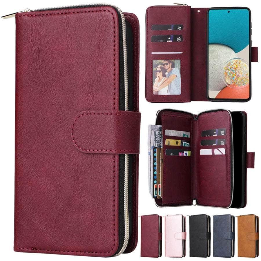 Casebuddy Luxury Galaxy A34 Wallet 9-Card Leather Case