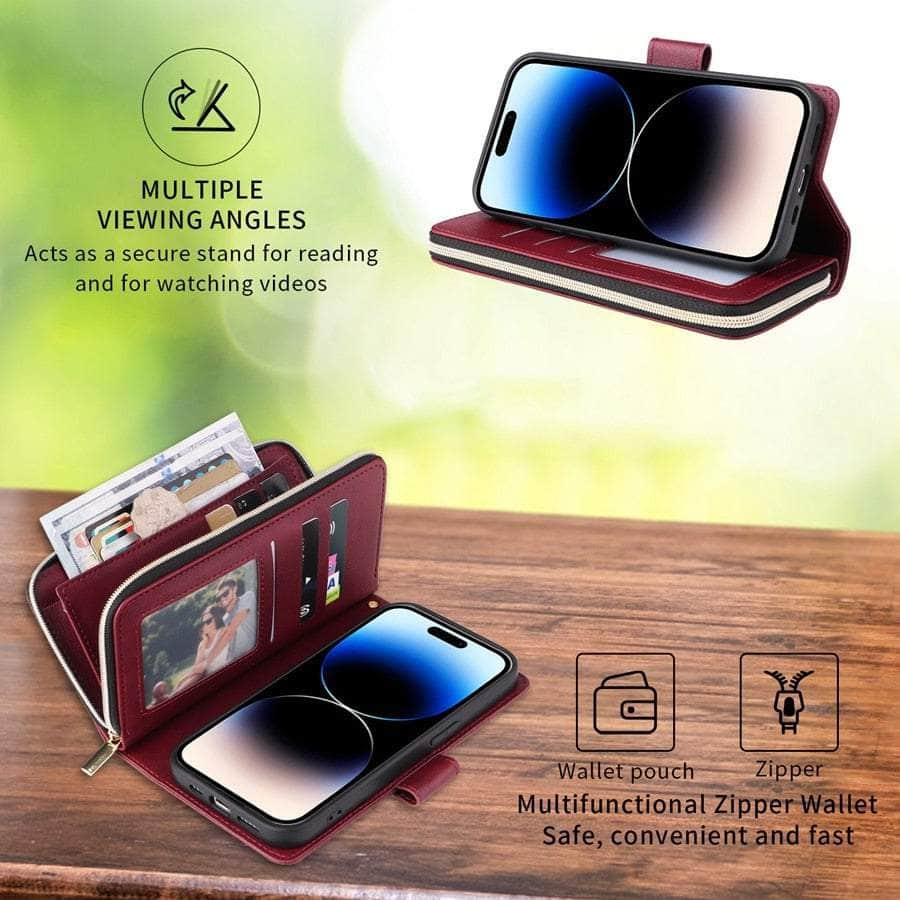 Casebuddy Luxury Galaxy A54 Wallet 9-Card Leather Case