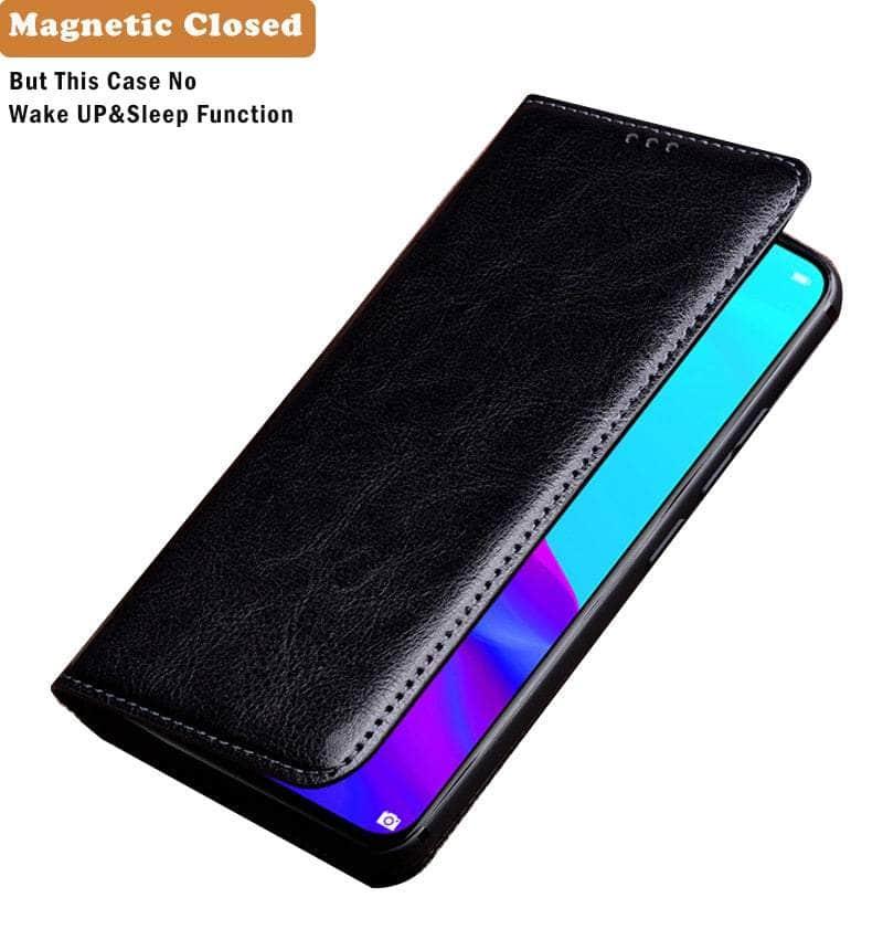 Casebuddy Luxury Real Leather iPhone 15 Pro Max Wallet Case