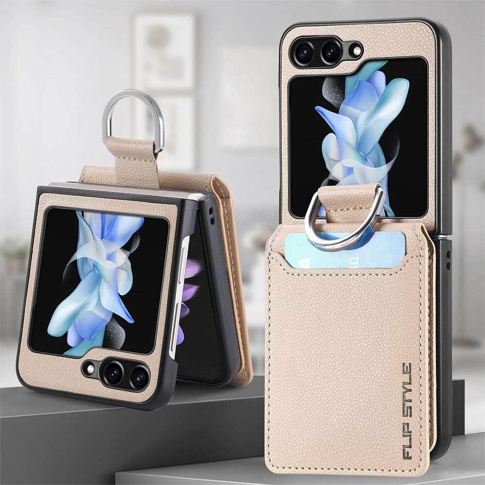 Casebuddy Luxury Vegan Leather Galaxy Z Flip 5 Cover
