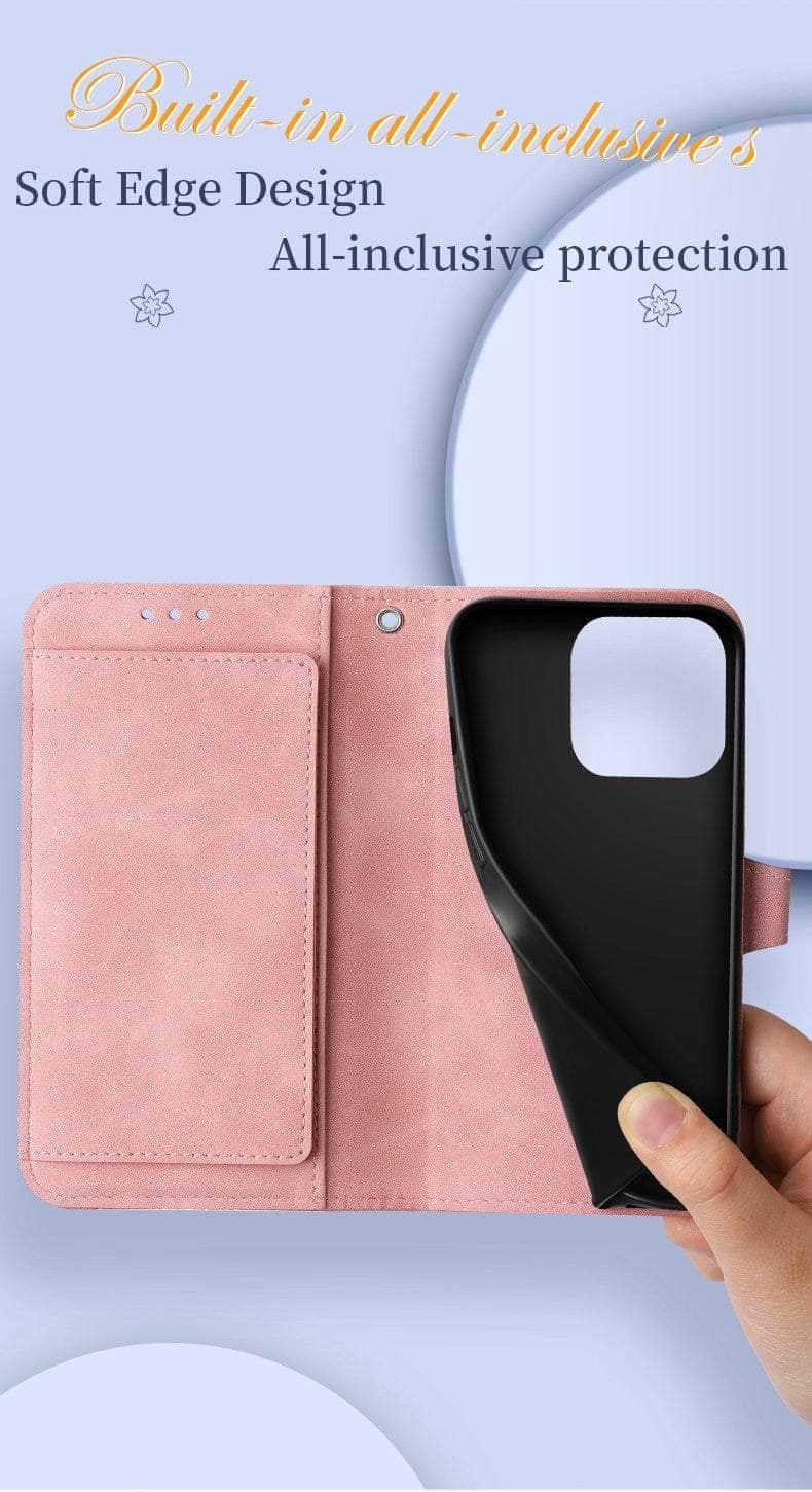 Casebuddy Luxury Zipper Leather Card Book Galaxy A24 Etui