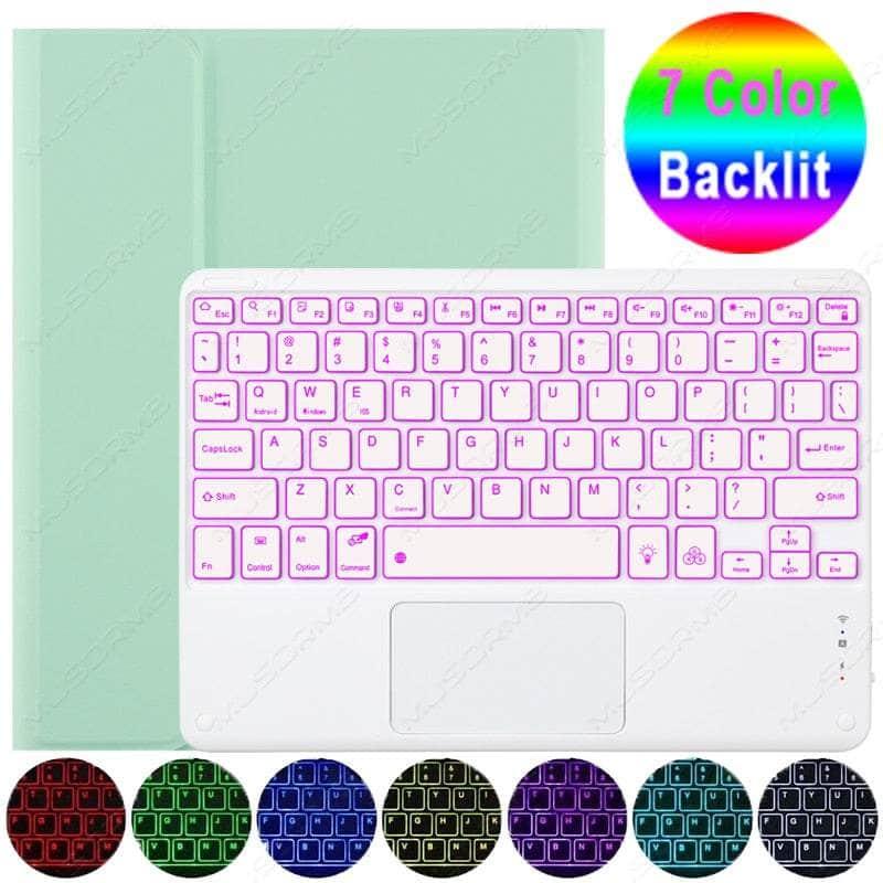 Casebuddy Black / Tab S9 Plus 12.4 Magic Galaxy S9 Plus Touchpad Backlit Keyboard Case