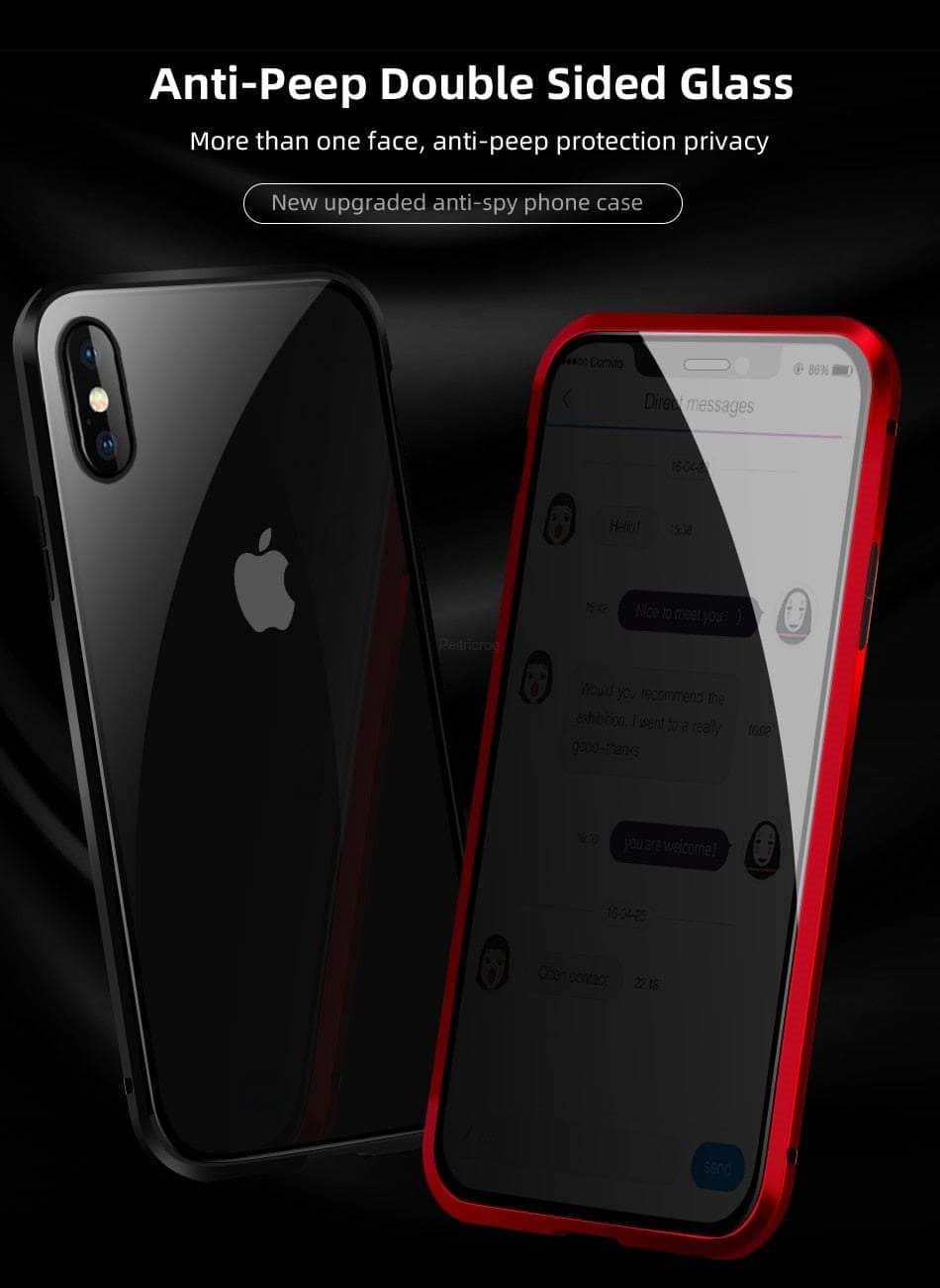 Casebuddy Magnetic Tempered iPhone 15 Plus Glass Privacy Case