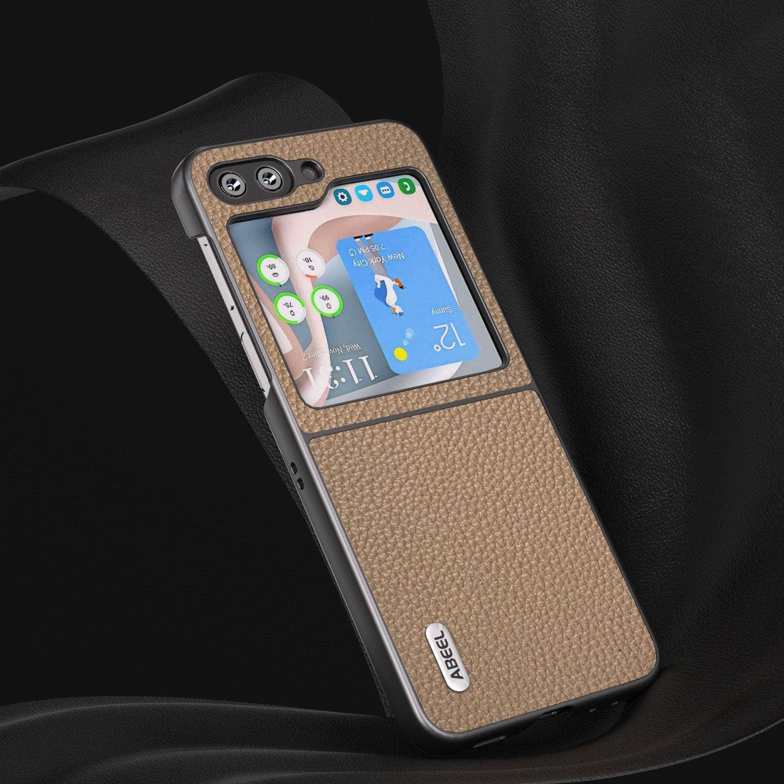 Casebuddy Real Cow Leather Galaxy Z Flip 5 Case