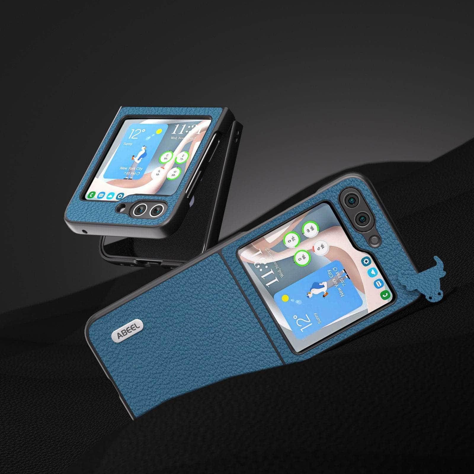 Casebuddy Real Cow Leather Galaxy Z Flip 5 Case