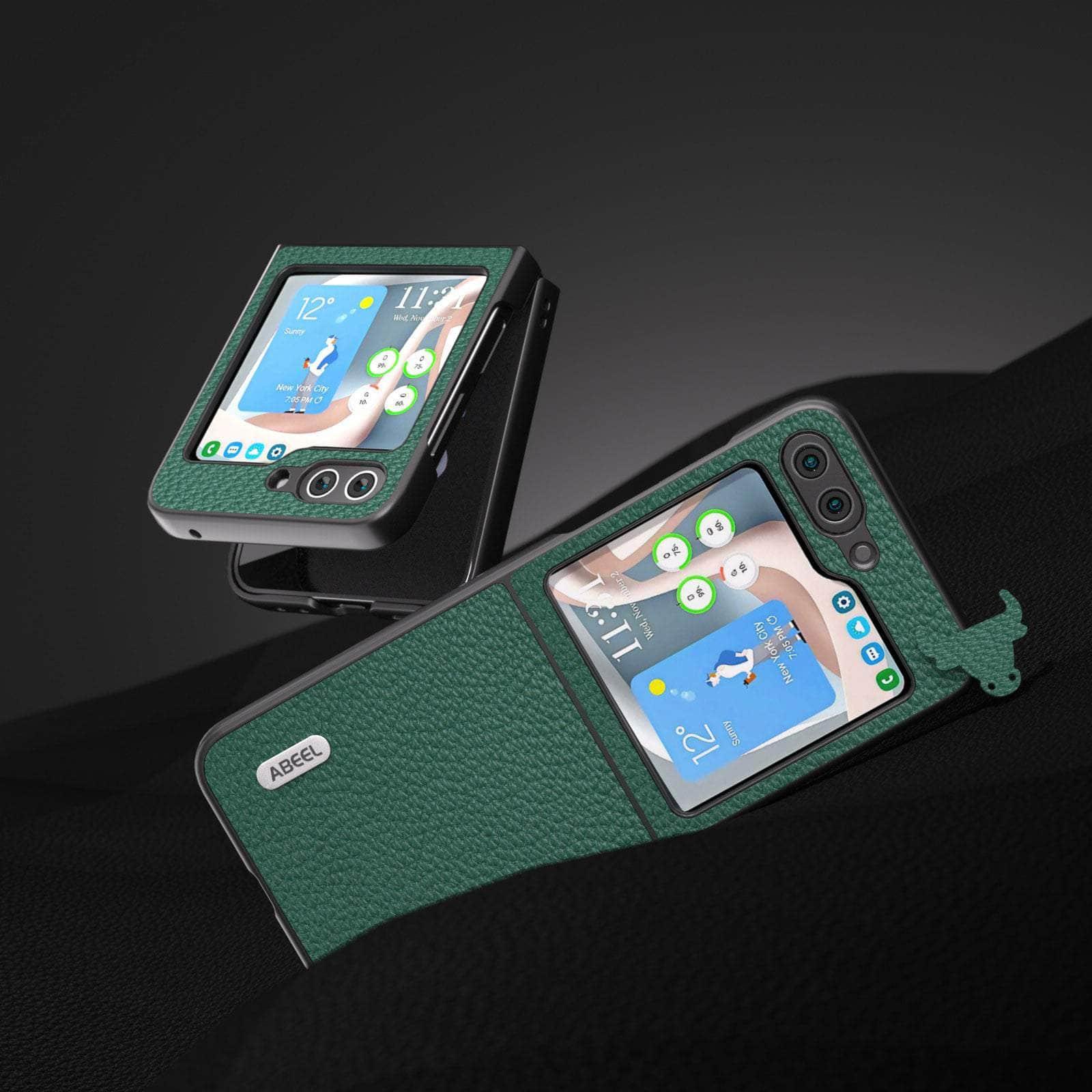 Casebuddy Real Cow Leather Galaxy Z Flip 5 Case