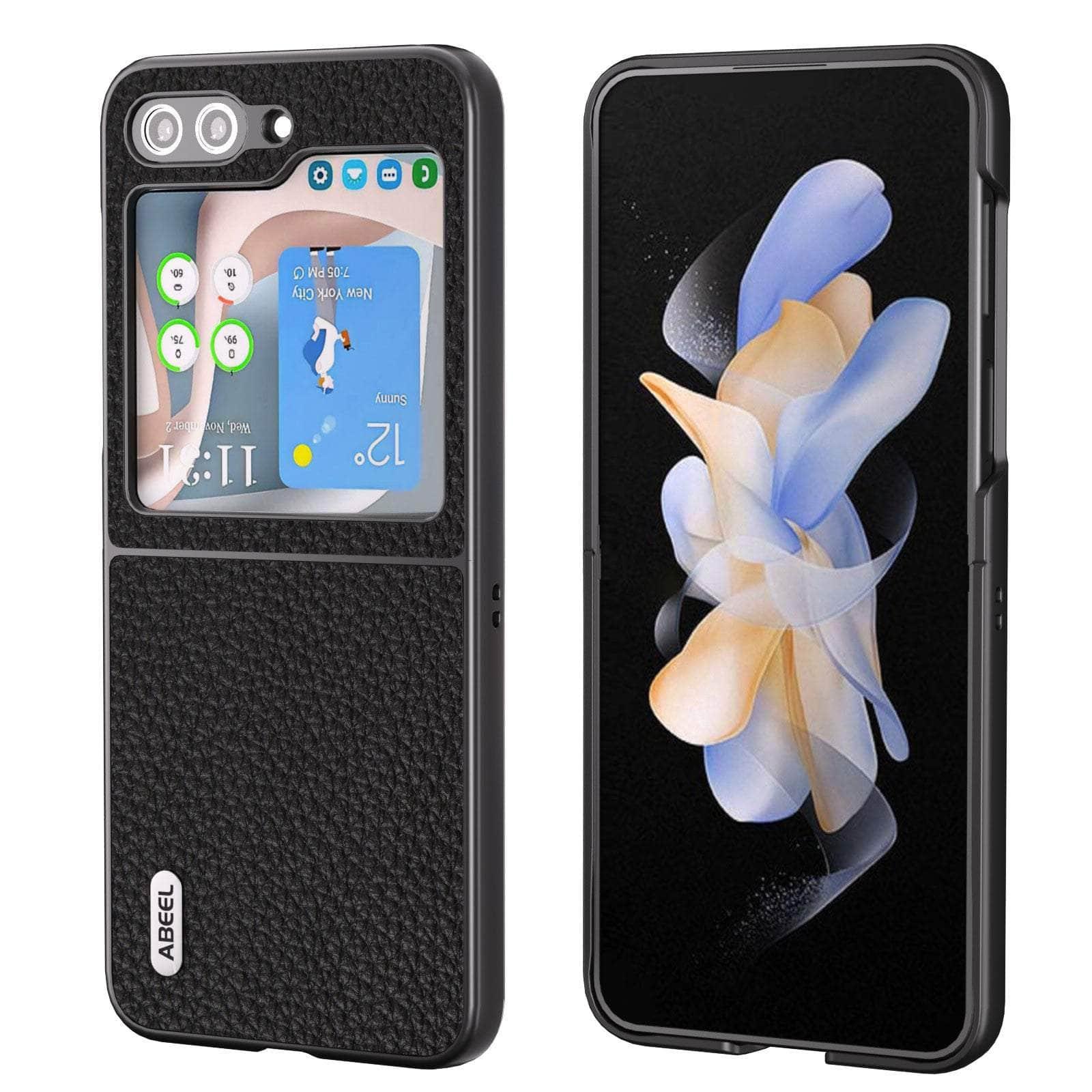 Casebuddy Real Cow Leather Galaxy Z Flip 5 Case