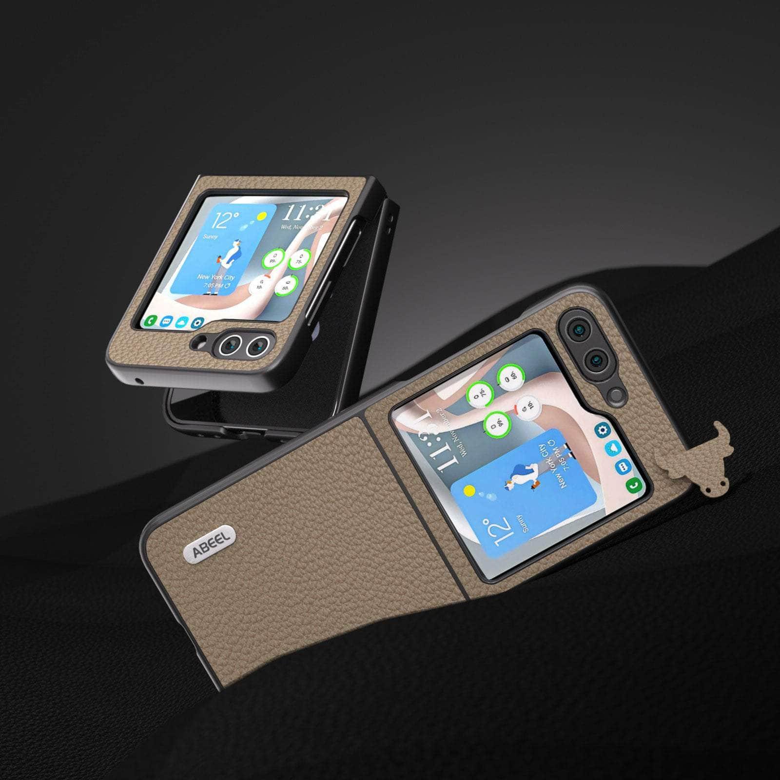 Casebuddy Real Cow Leather Galaxy Z Flip 5 Case