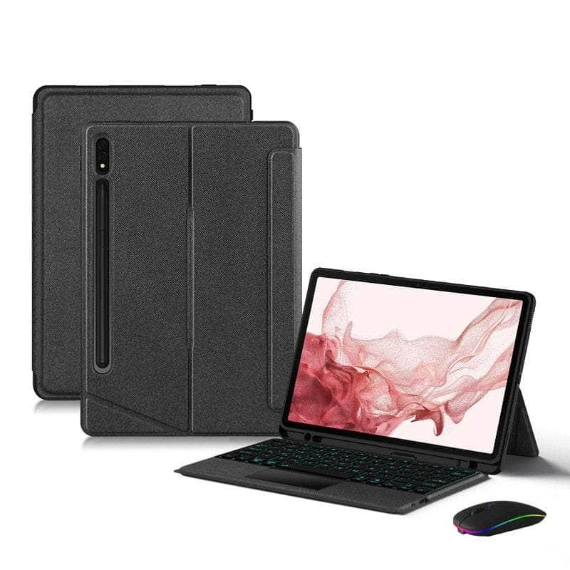 Casebuddy black with mouse / English Smart Bluetooth Galaxy Tab S9 11 Backlit Keyboard Case