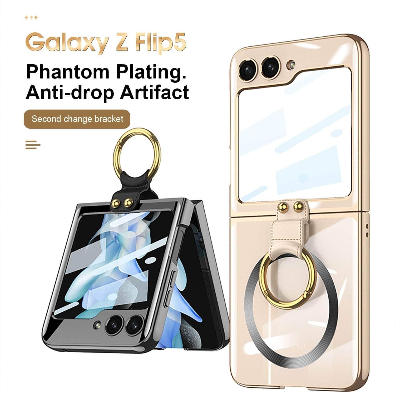 Casebuddy Transparent Galaxy Z Flip 5 Ring Stand