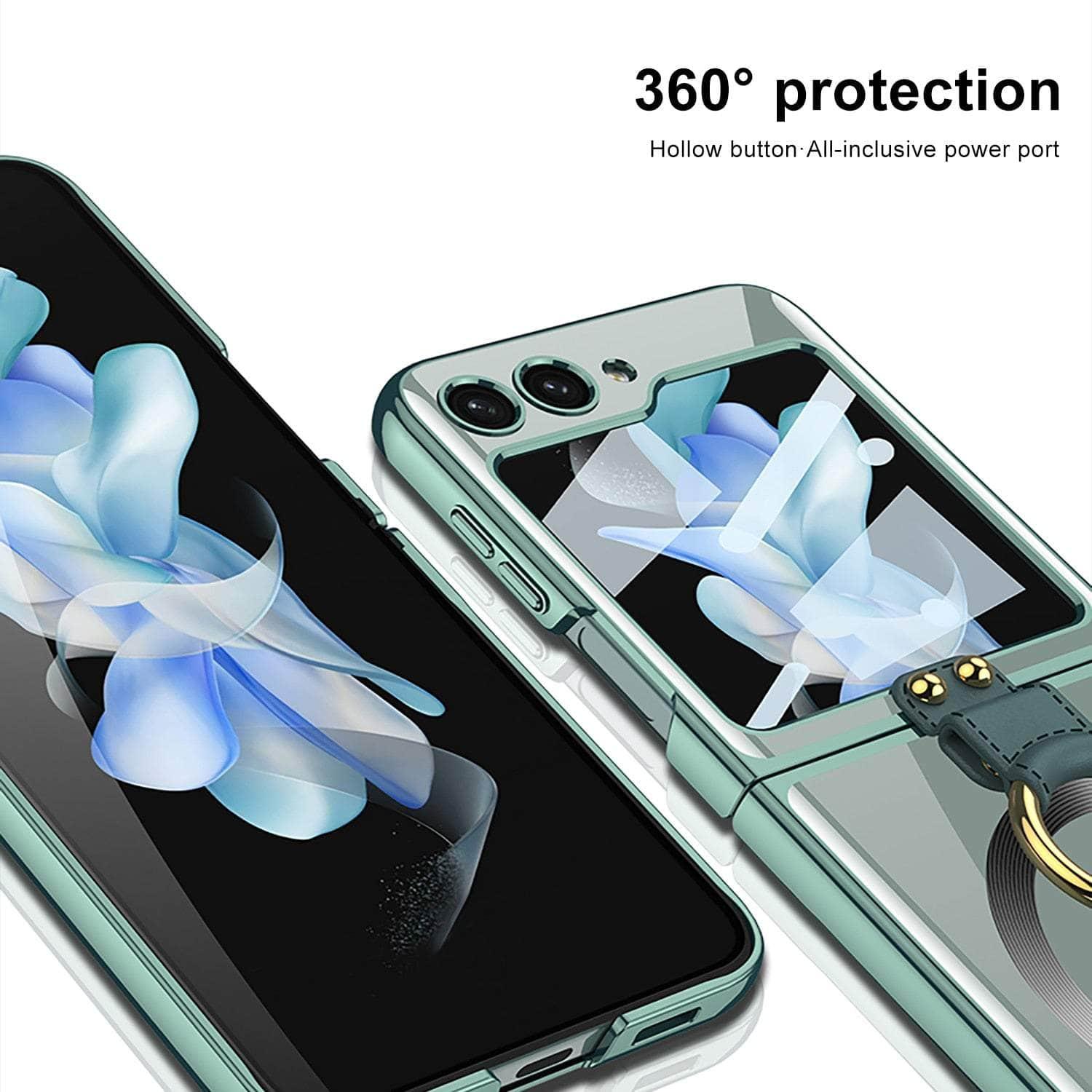 Casebuddy Transparent Galaxy Z Flip 5 Ring Stand