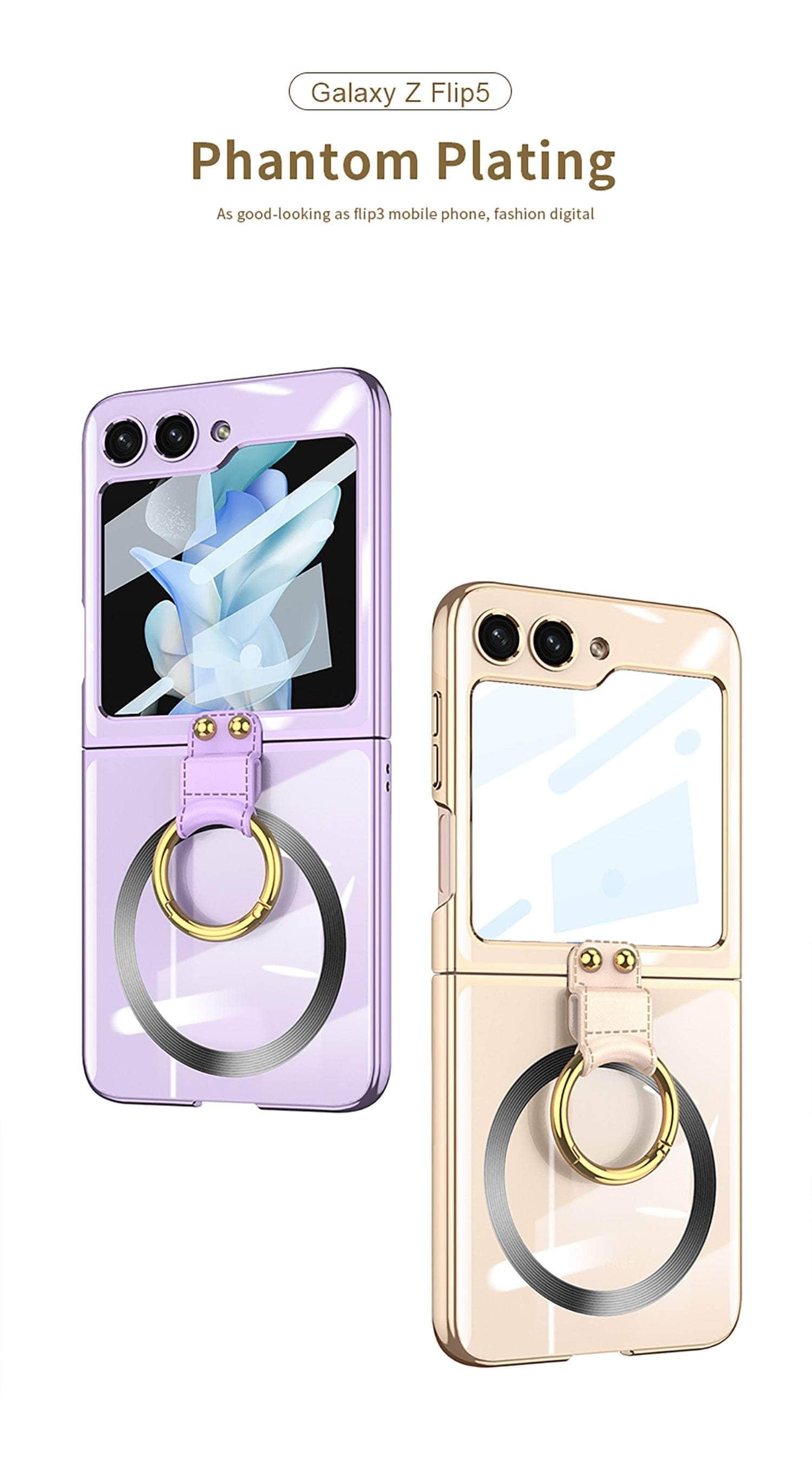 Casebuddy Transparent Galaxy Z Flip 5 Ring Stand