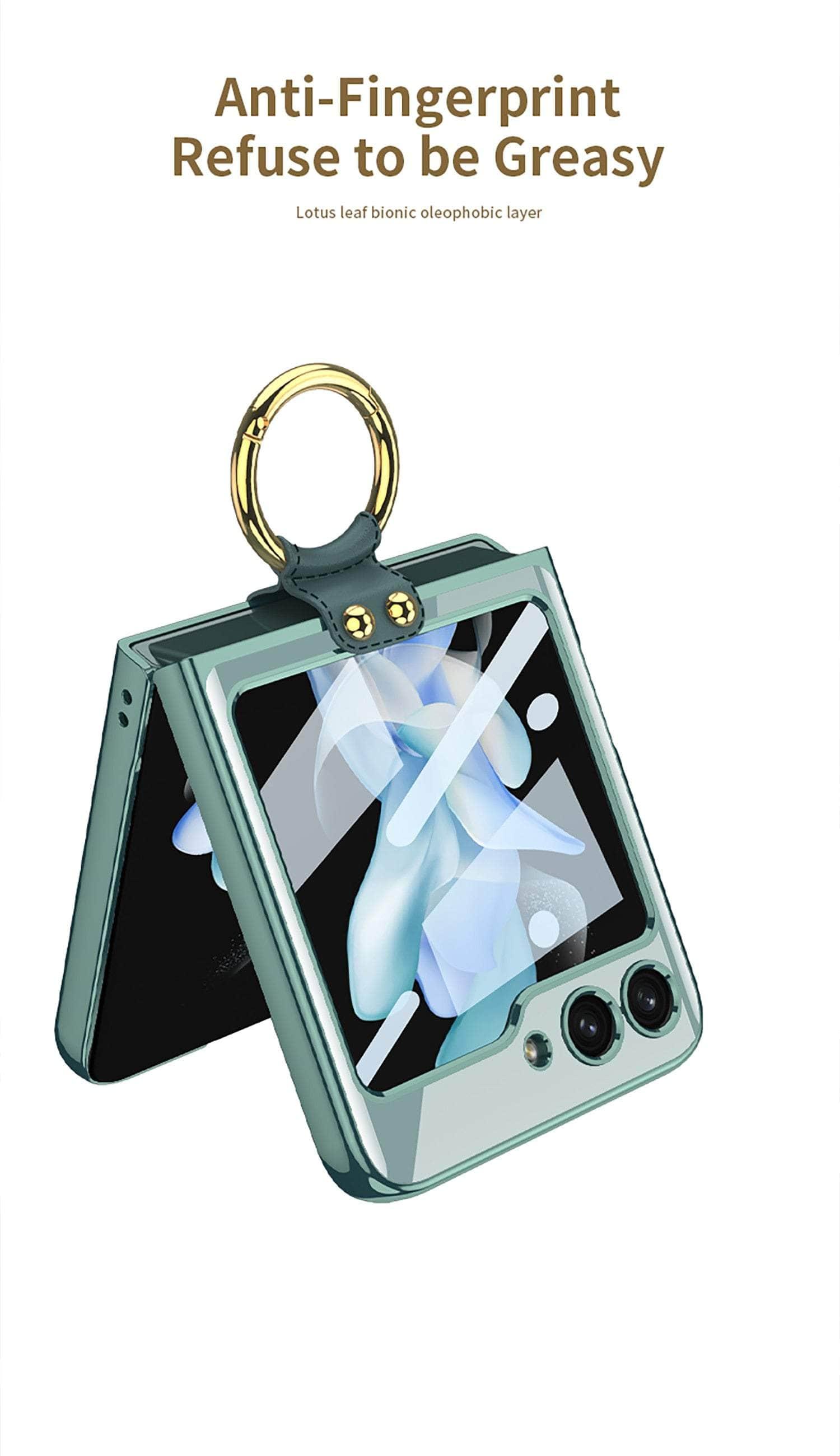 Casebuddy Transparent Galaxy Z Flip 5 Ring Stand