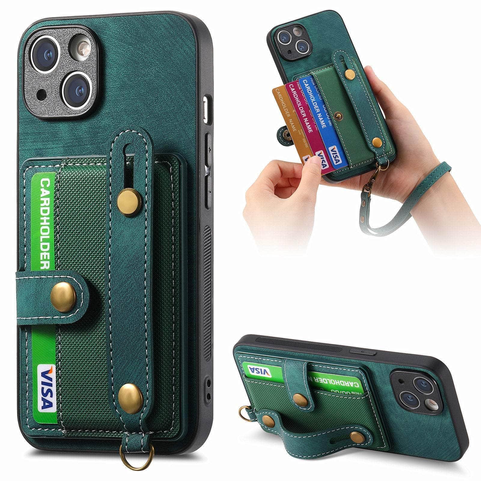 Casebuddy Vegan Leather iPhone 15 Plus Wallet Case