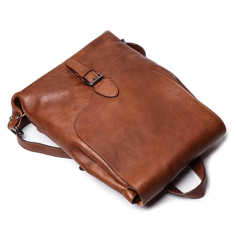 Casebuddy Vintage Full Grain Genuine Leather Backpack