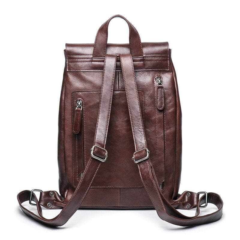 Casebuddy Vintage Full Grain Genuine Leather Backpack