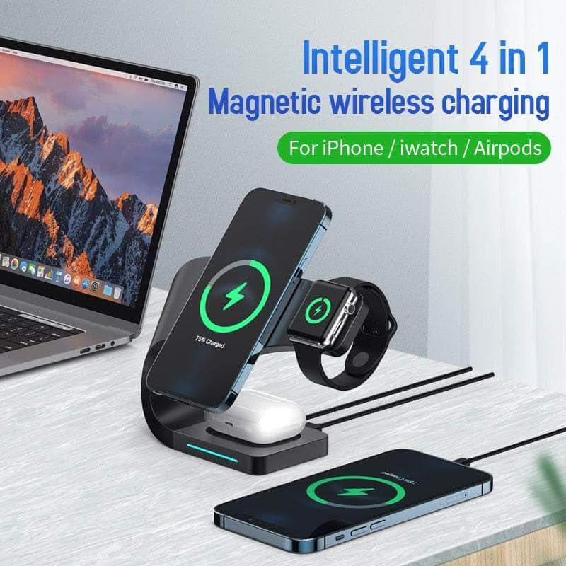 3 in 1 Magnetic Wireless Charger iPhone Stand