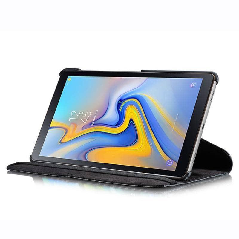 360 Rotating Case Galaxy Tab A 10.5 T590 T595 Stand Cover Leather Look Case