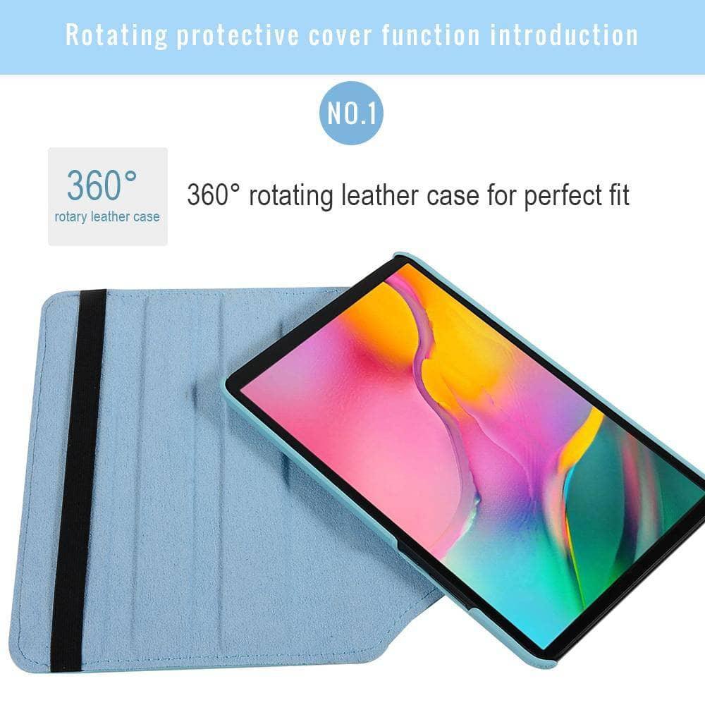 360 Rotating Case Galaxy Tab S5e 10.5 SM-T720 SM-T725 Stand Leather Look