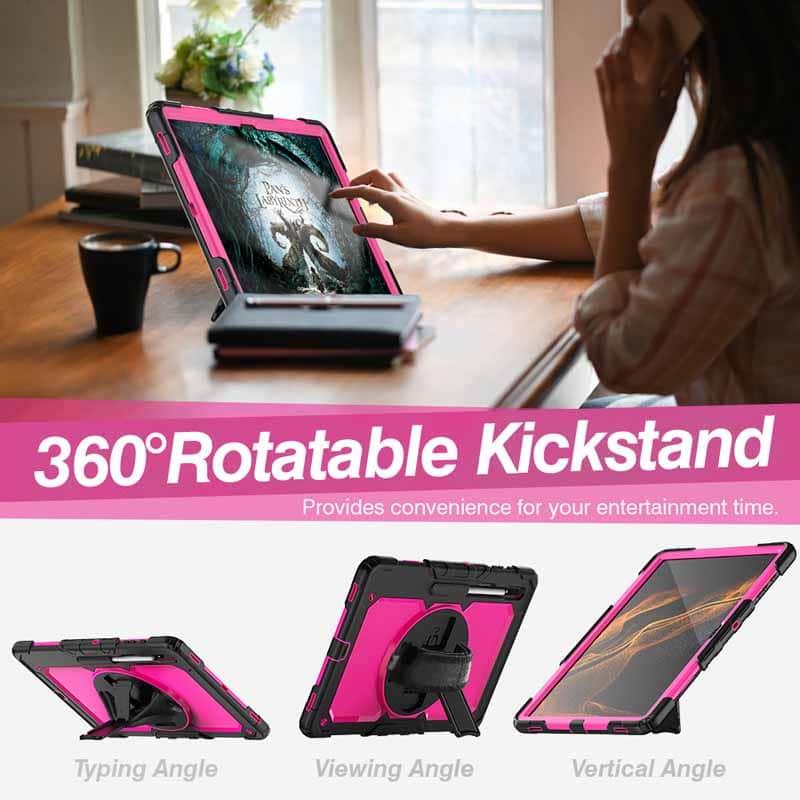 360 Rotating Galaxy Tab S8 Ultra 2022 X900 Rugged Case