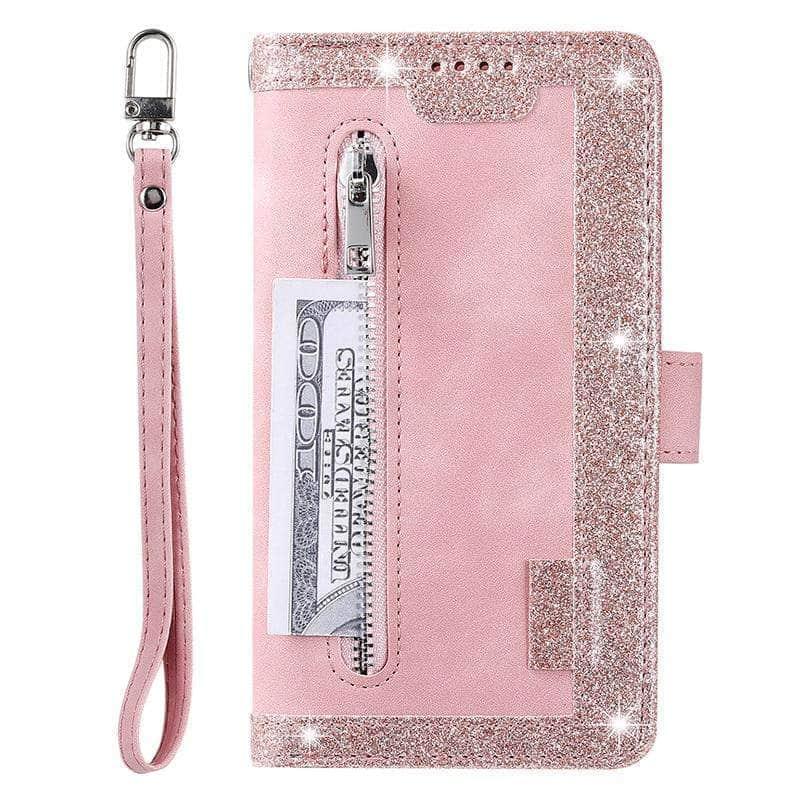 9 Cards Zipper Flip iPhone 13 Pro Max Leather Case