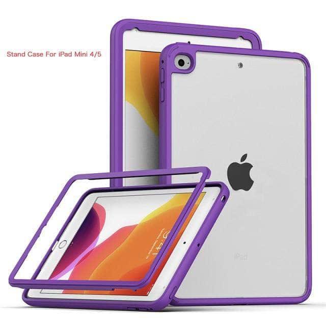 CaseBuddy Australia Casebuddy Purple / For iPad 10.2 2020 Acrylic Full Protection iPad 8 & 7 (10.2) 2020 Transparent Cover