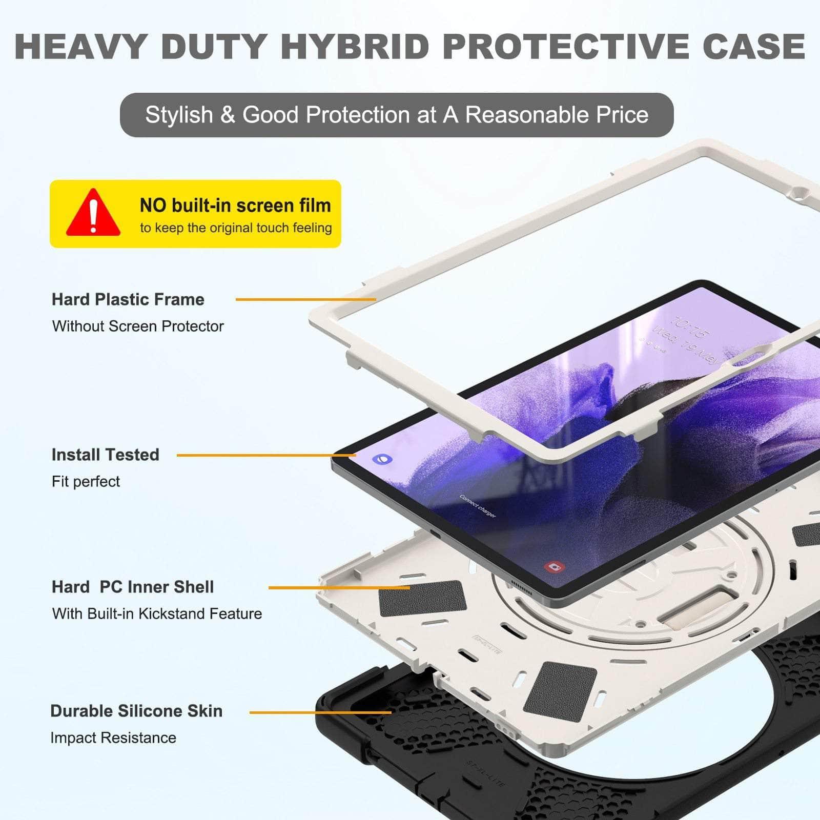 Anti-fall Rugged Duty Stand Galaxy Tab S7 Lite 12.4 T730 T735