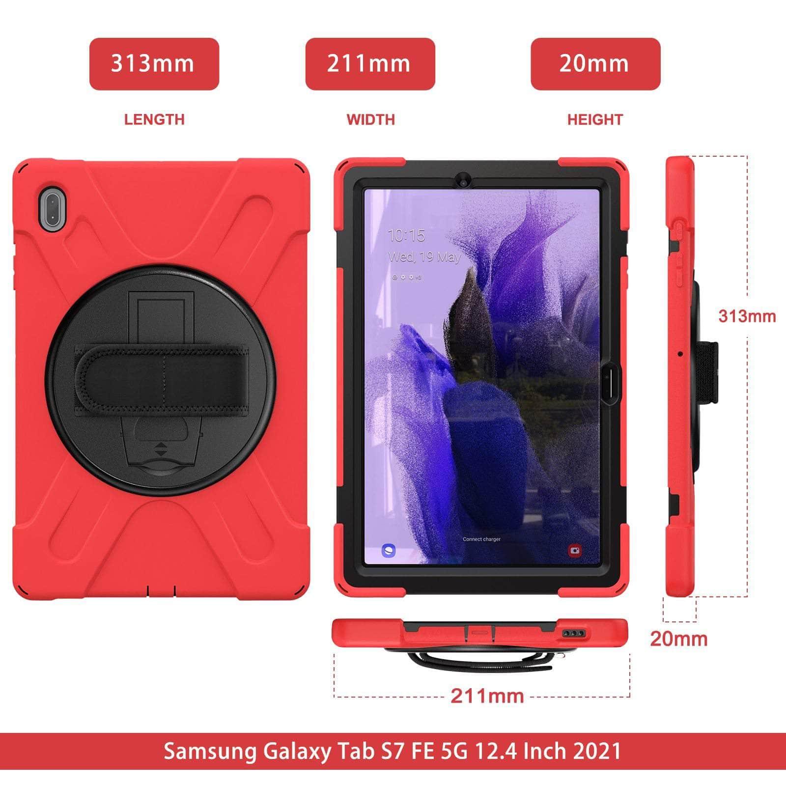 Anti-fall Rugged Duty Stand Galaxy Tab S7 Lite 12.4 T730 T735