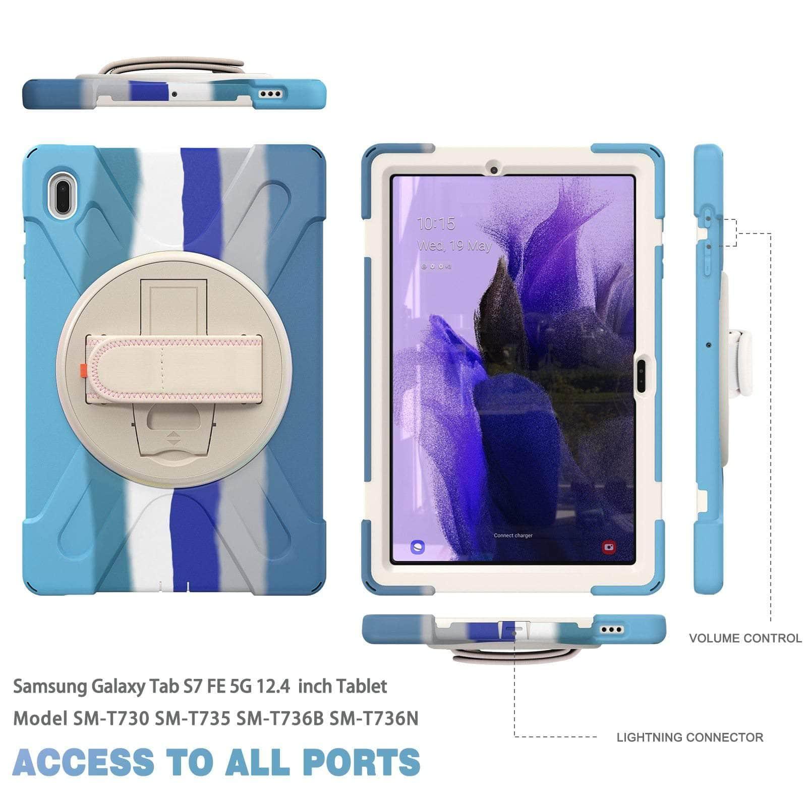 Anti-fall Rugged Duty Stand Galaxy Tab S7 Lite 12.4 T730 T735