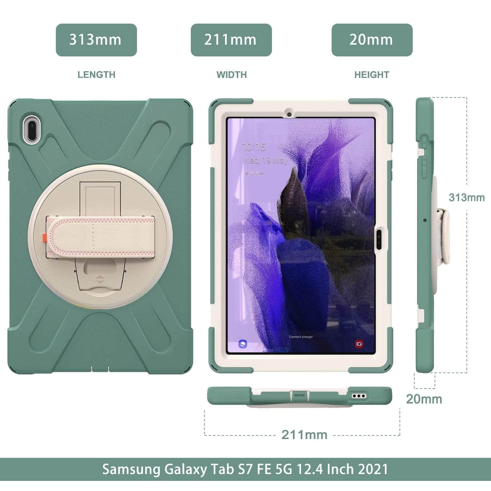 Anti-fall Rugged Duty Stand Galaxy Tab S7 Lite 12.4 T730 T735