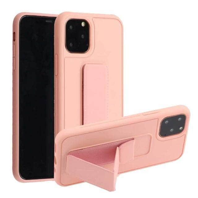Apple iPhone Luxury PU Leather Wristband Stand Skin Protective Back Cover - CaseBuddy