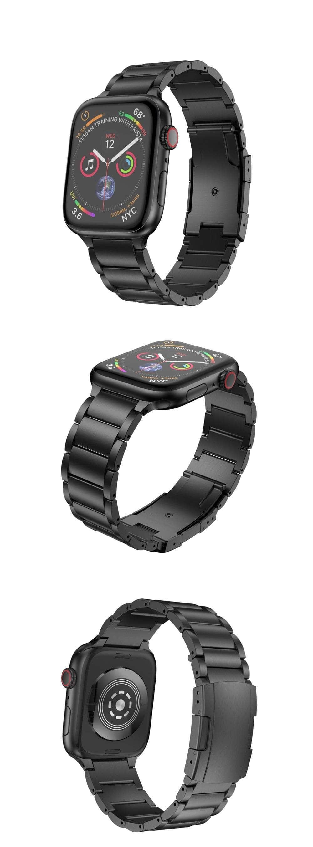 Apple Watch 6 5 4 3 SE 44/42/40/38 Elastic Titanium Alloy Bracelet