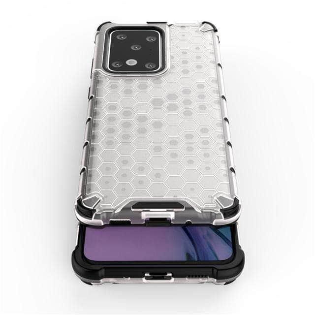 CaseBuddy Casebuddy Armor Case Samsung S20+ S20 Ultra 5G Honeycomb Clear Phone Case Shockproof Back Cover