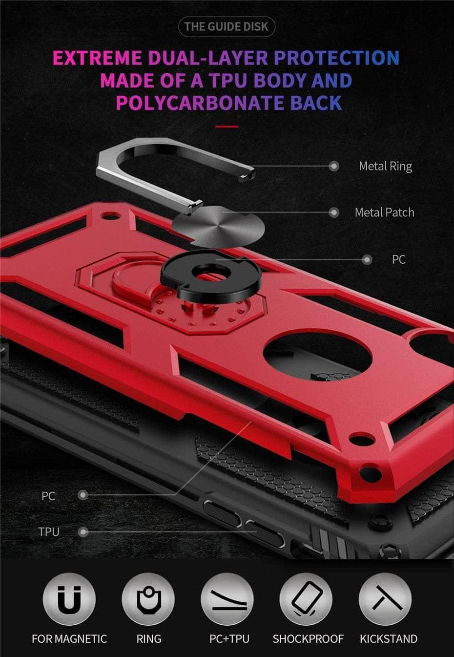 Armor Finger Ring iPhone 13 Mini Kickstand Cover