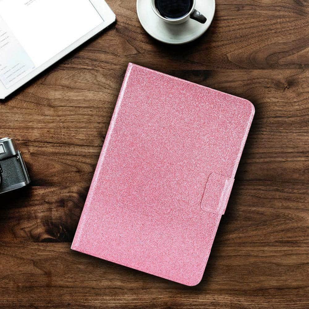 Auto Wake Sleep Smart Cover Galaxy Tab S7 T870 T875 Magnetic Glitter Card Slot Stand Case