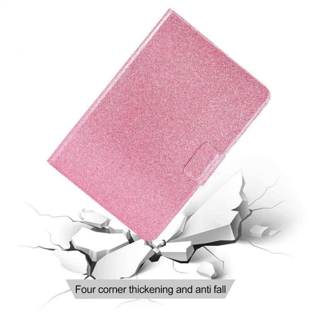 Auto Wake Sleep Smart Cover Galaxy Tab S7 T870 T875 Magnetic Glitter Card Slot Stand Case