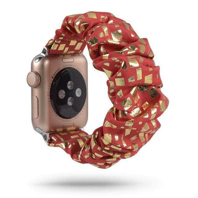 Bling Scrunchies Elastic Strap Apple Watch Band 6 5 4 3 2 SE 44/42/40/38