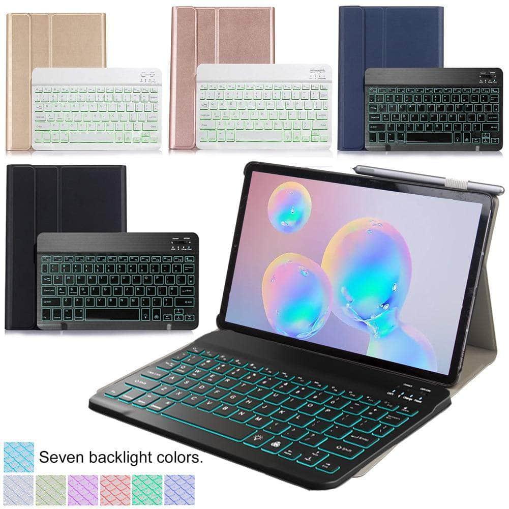 Bluetooth Backlit Keyboard Leather Galaxy Tab A7 10.4 T500 T505 Case