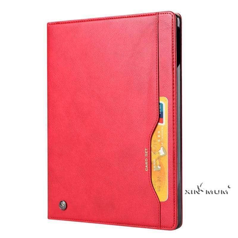 Business Flip Leather Case iPad Pro 11 12.9 2020 Pen Holder Card Slot