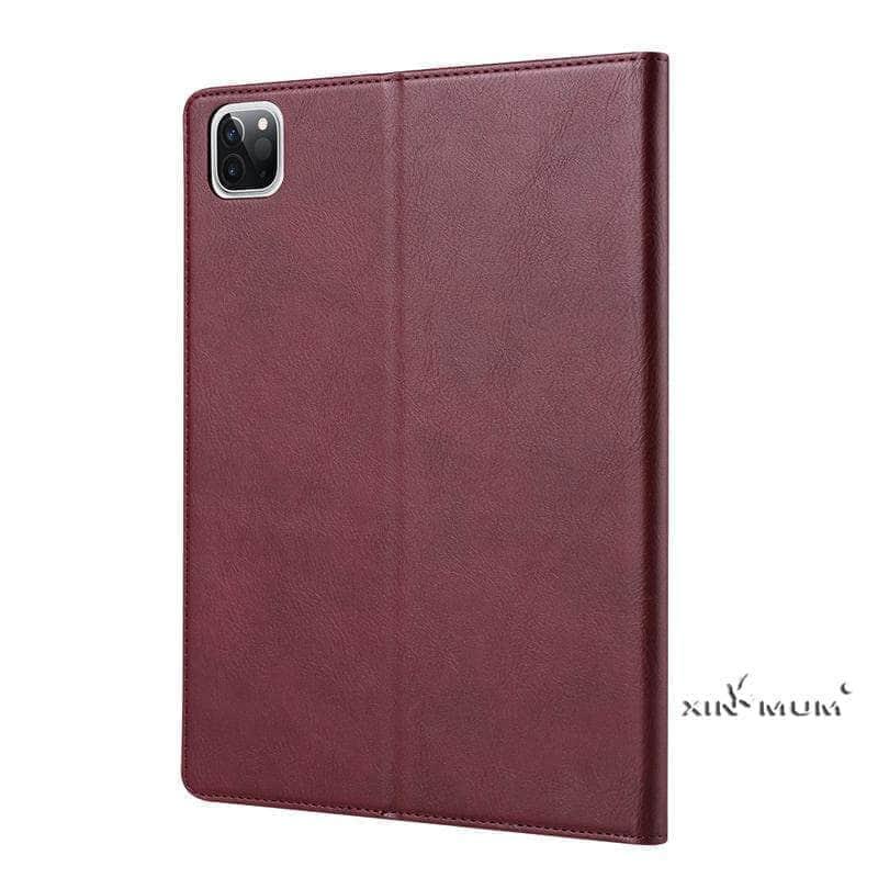 Business Flip Leather Case iPad Pro 11 12.9 2020 Pen Holder Card Slot