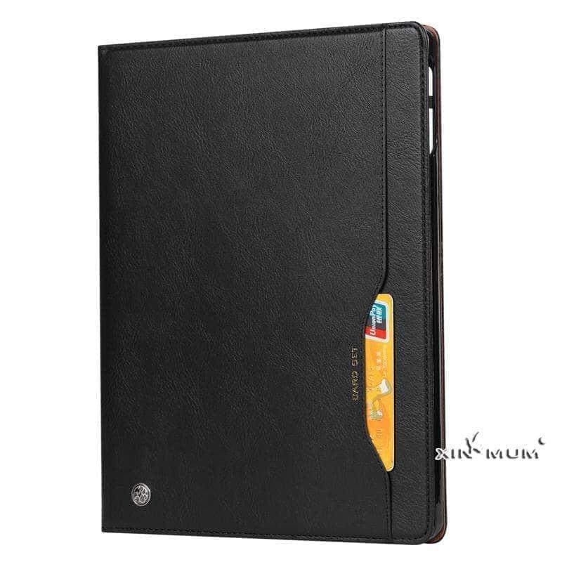 Business Flip Leather Case iPad Pro 11 12.9 2020 Pen Holder Card Slot