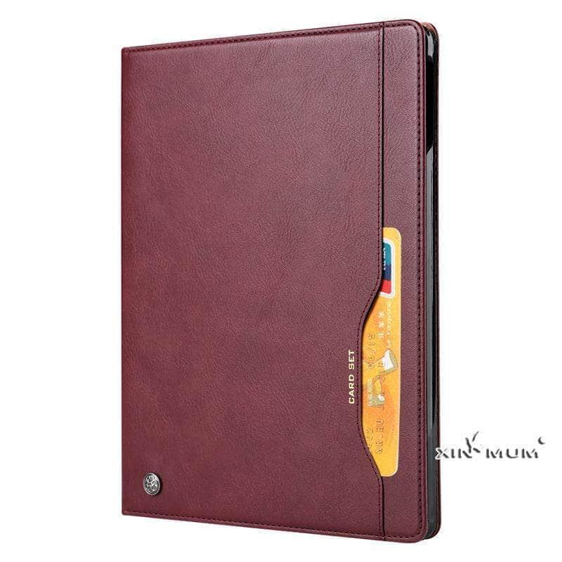 Business Flip Leather Case iPad Pro 11 12.9 2020 Pen Holder Card Slot