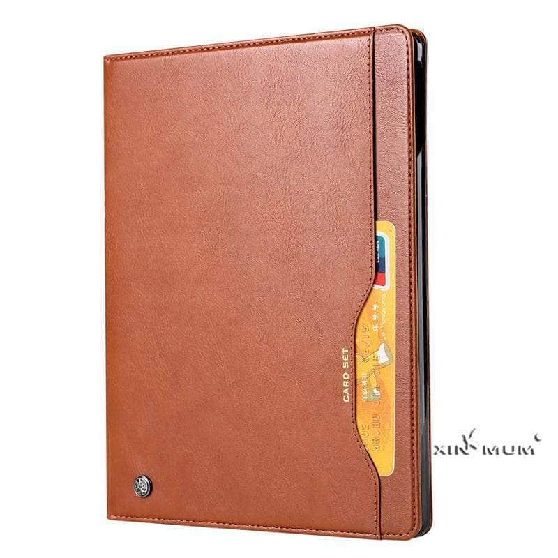 Business Flip Leather Case iPad Pro 11 12.9 2020 Pen Holder Card Slot