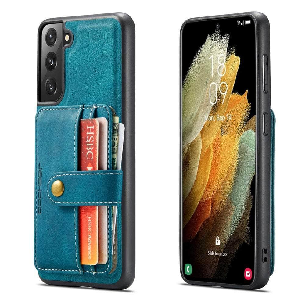 Card Slot Leather Galaxy S22 Case