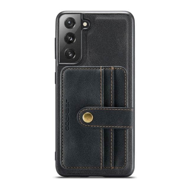 CaseBuddy Australia Casebuddy S22 / black Card Slot Leather Galaxy S22 Case